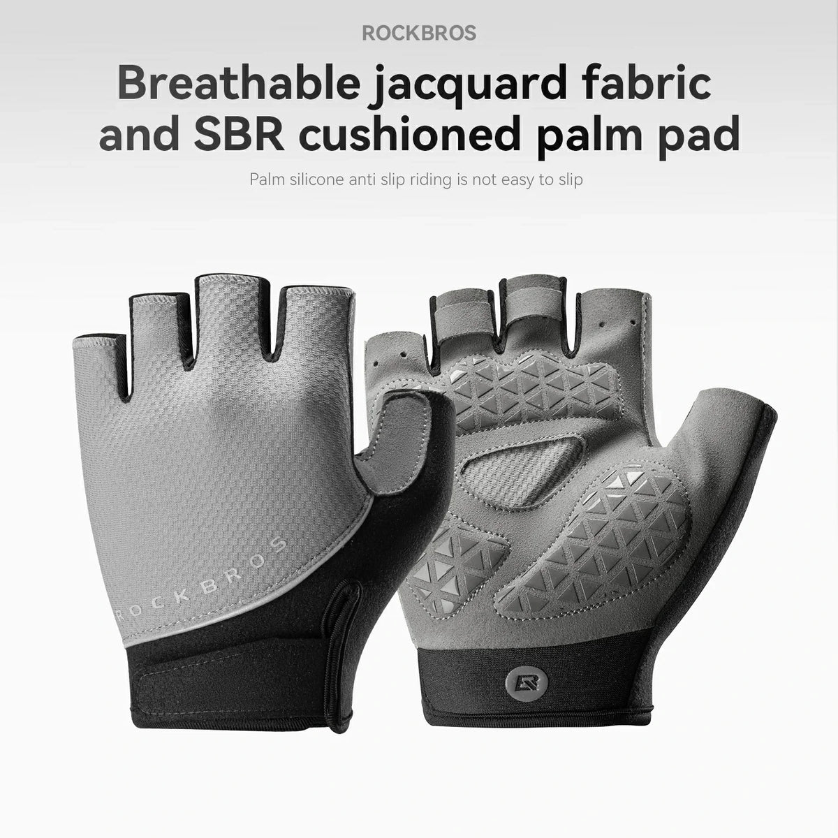 ROCKBROS S424 Guantes de bicicleta de media dedo