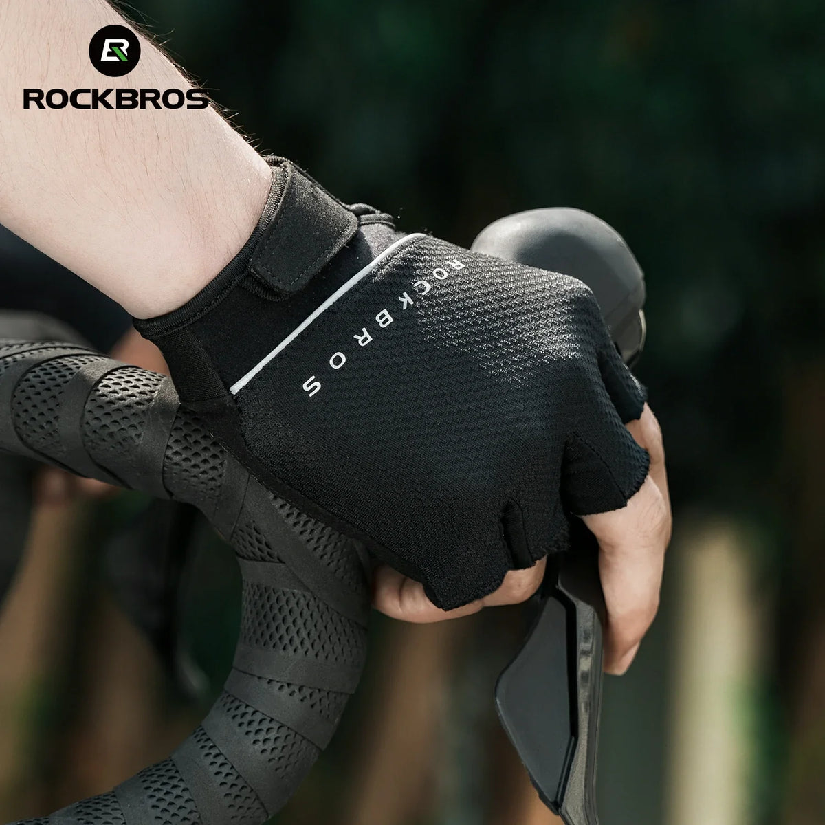 ROCKBROS S424 Guantes de bicicleta de media dedo