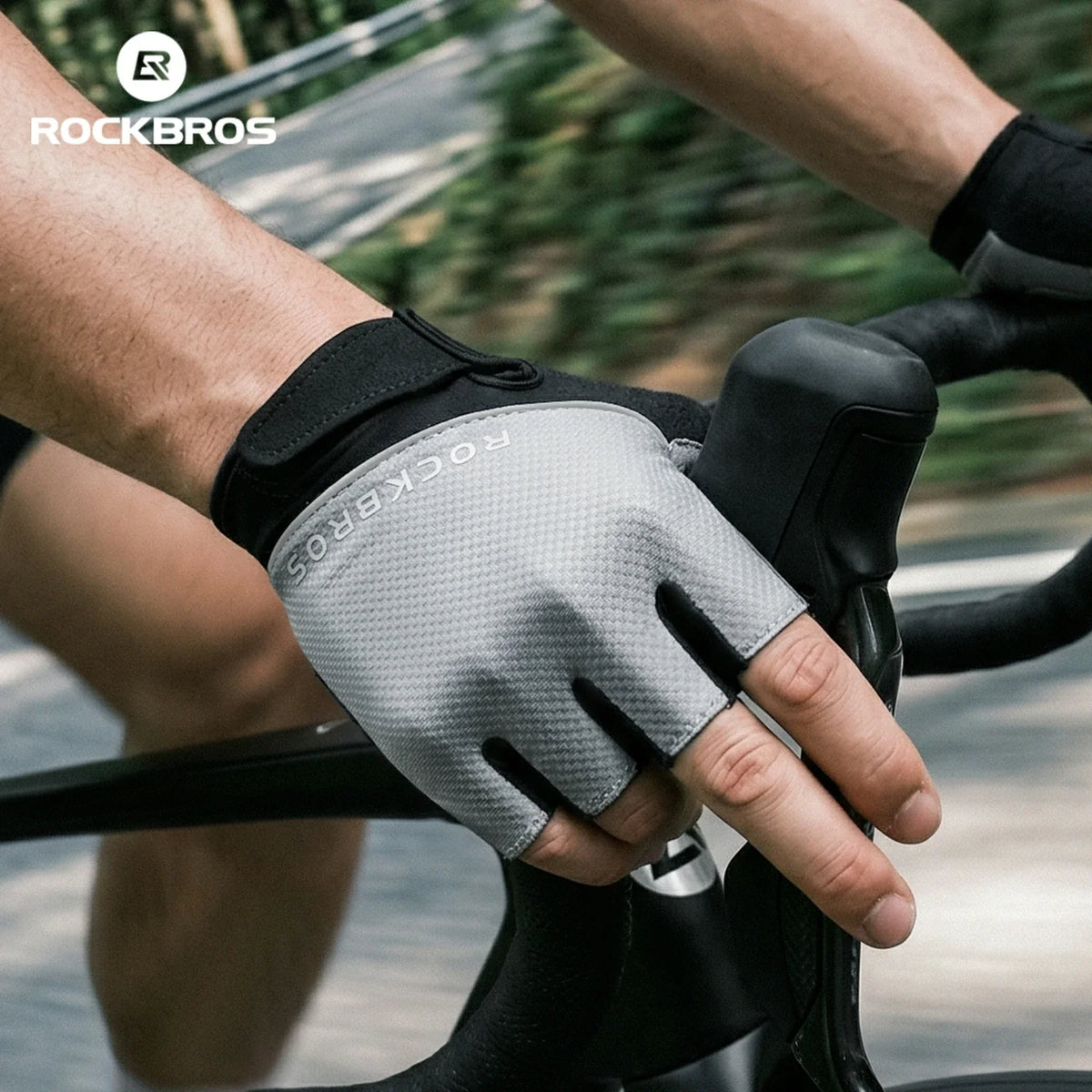 ROCKBROS S424 Guantes de bicicleta de media dedo