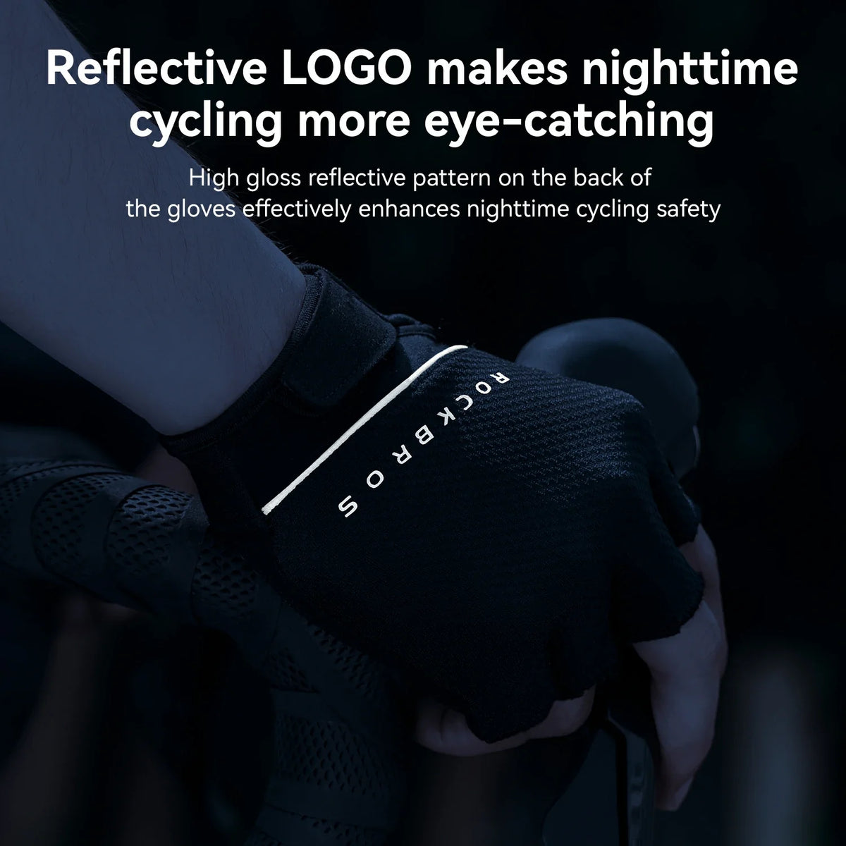 ROCKBROS S424 Guantes de bicicleta de media dedo