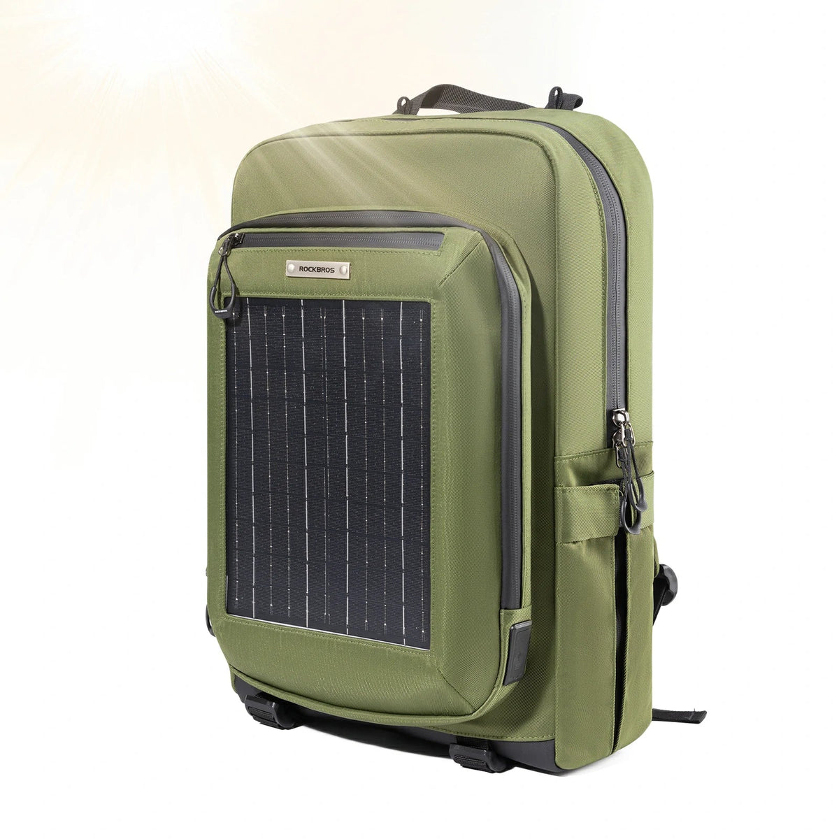 ROCKBROS Mochila Solar Solar Rucksack 20L con 10V 14W Flexible Desmontable