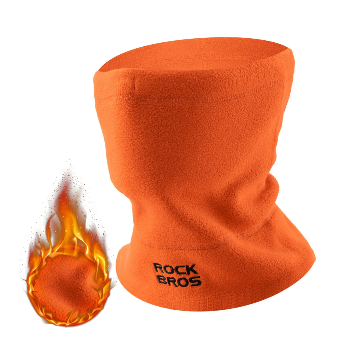 ROCKBROS Bufanda tubular de invierno de forro polar, braga térmica para el cuello, pañuelo multifunción cortaviento