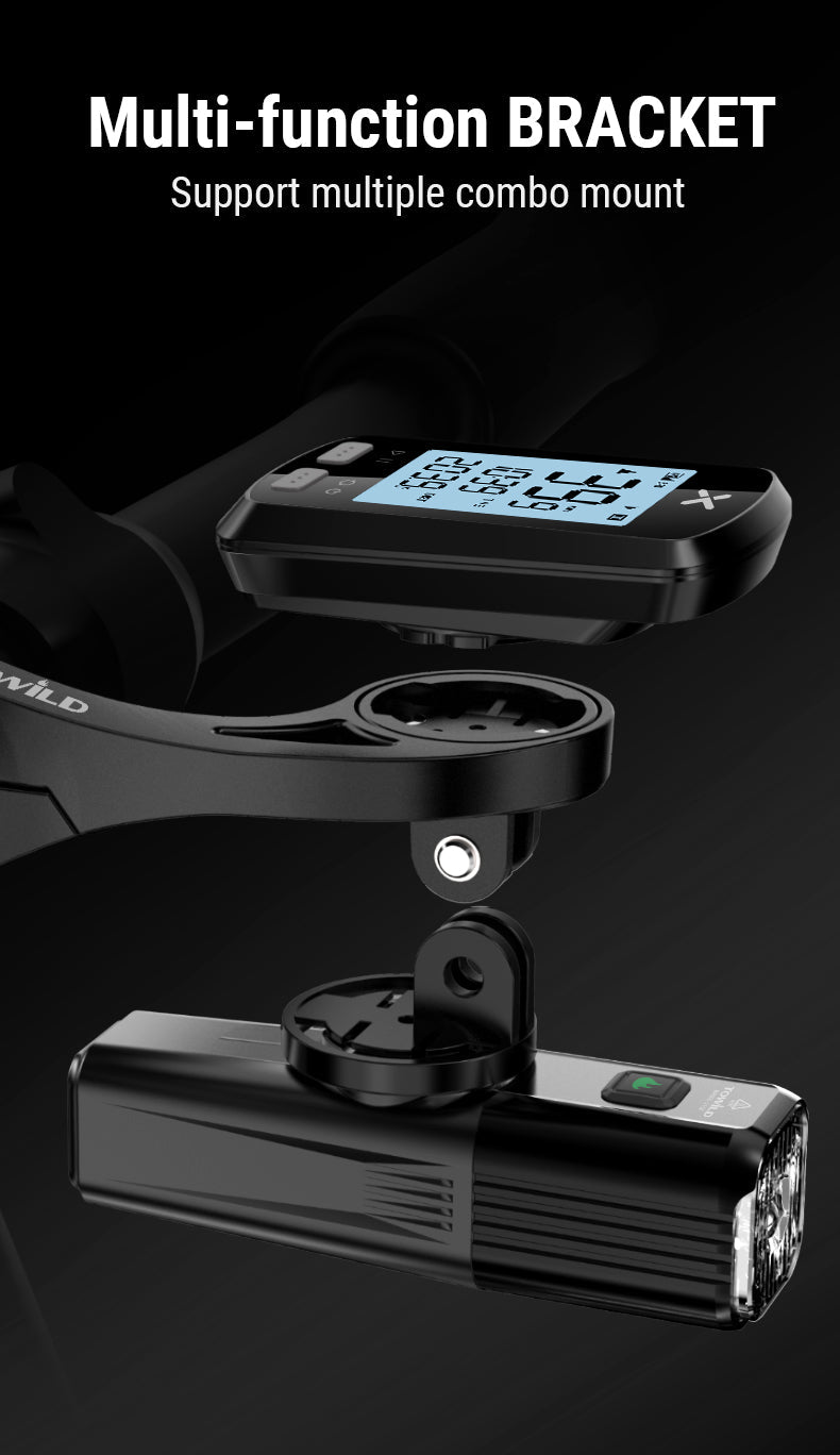 TOWILD AS90 Soporte conectado a manillar para Linterna, GoPro, Garmin.