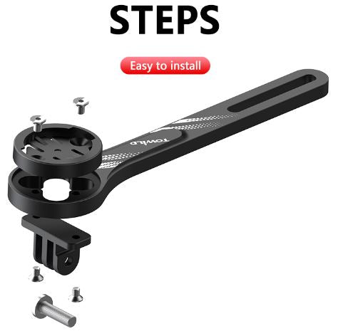 TOWILD Soporte de extensión integrado para luz de bicicleta/Garmin/GPS