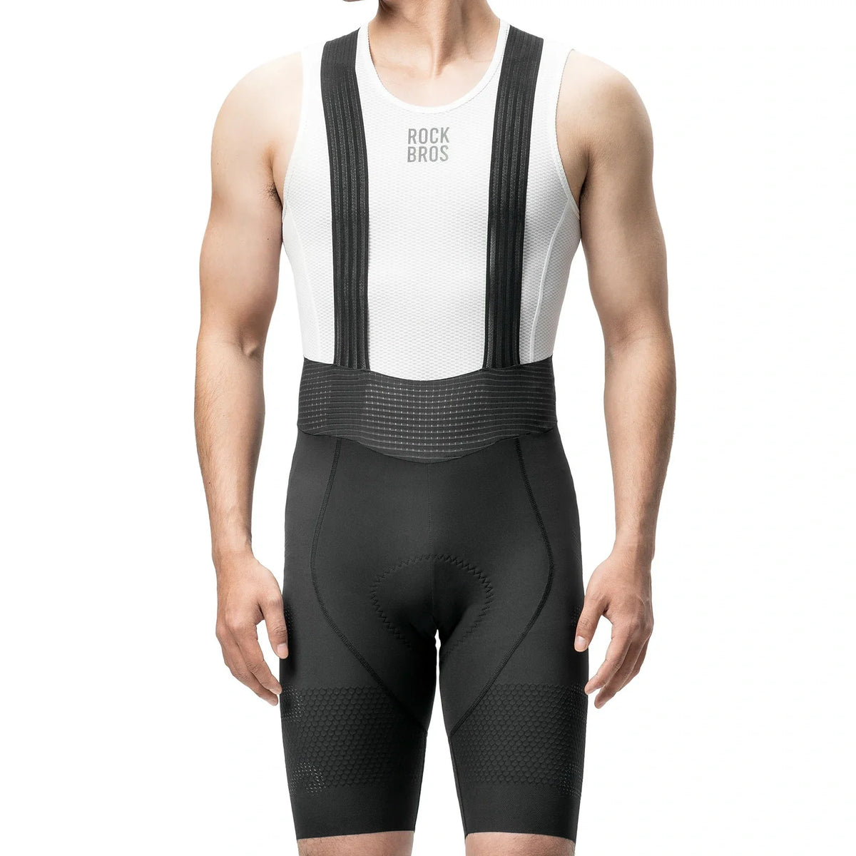 ROCKBROS Culote con Tirantes para Hombres de Bicicleta con Elástico 4D Ergonómico Acolchado