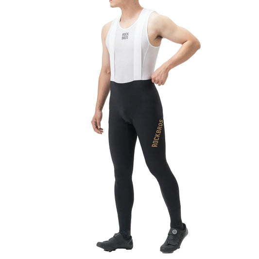ROCKBROS Culote con Tirantes Pantalón de Ciclismo para Hombre con Acolchado, Transpirable de Secado Rápido