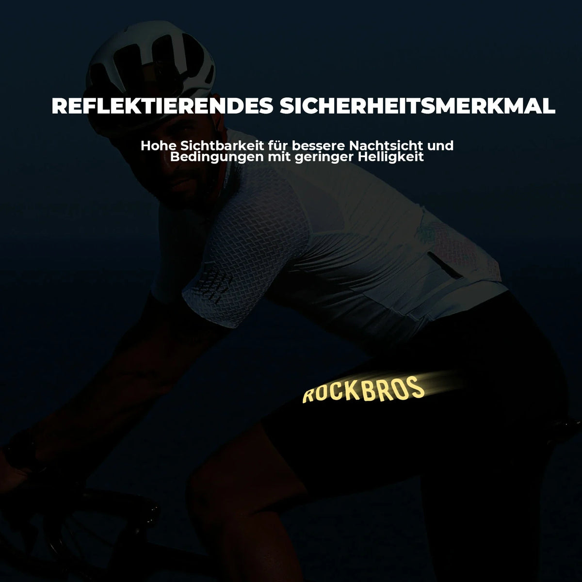 ROCKBROS Culote con tirantes para bicicleta con badana para hombre, Sin costuras Transpirable