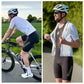 ROCKBROS Culote con tirantes para bicicleta con badana para hombre, Sin costuras Transpirable