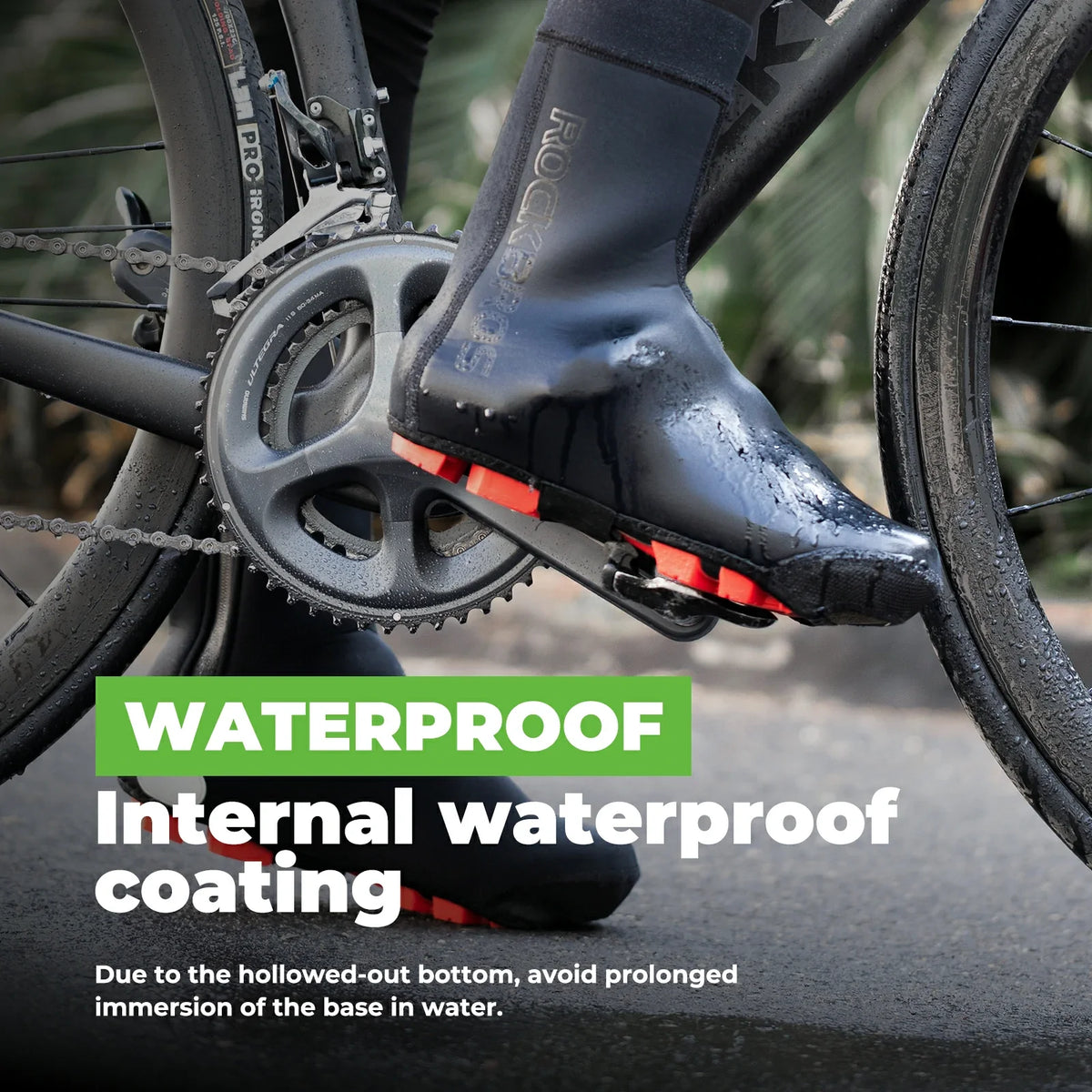 ROCKBROS Cubrezapatillas para Bicicleta Impermeable Shoecover Protección contra el Frío para Ciclismo