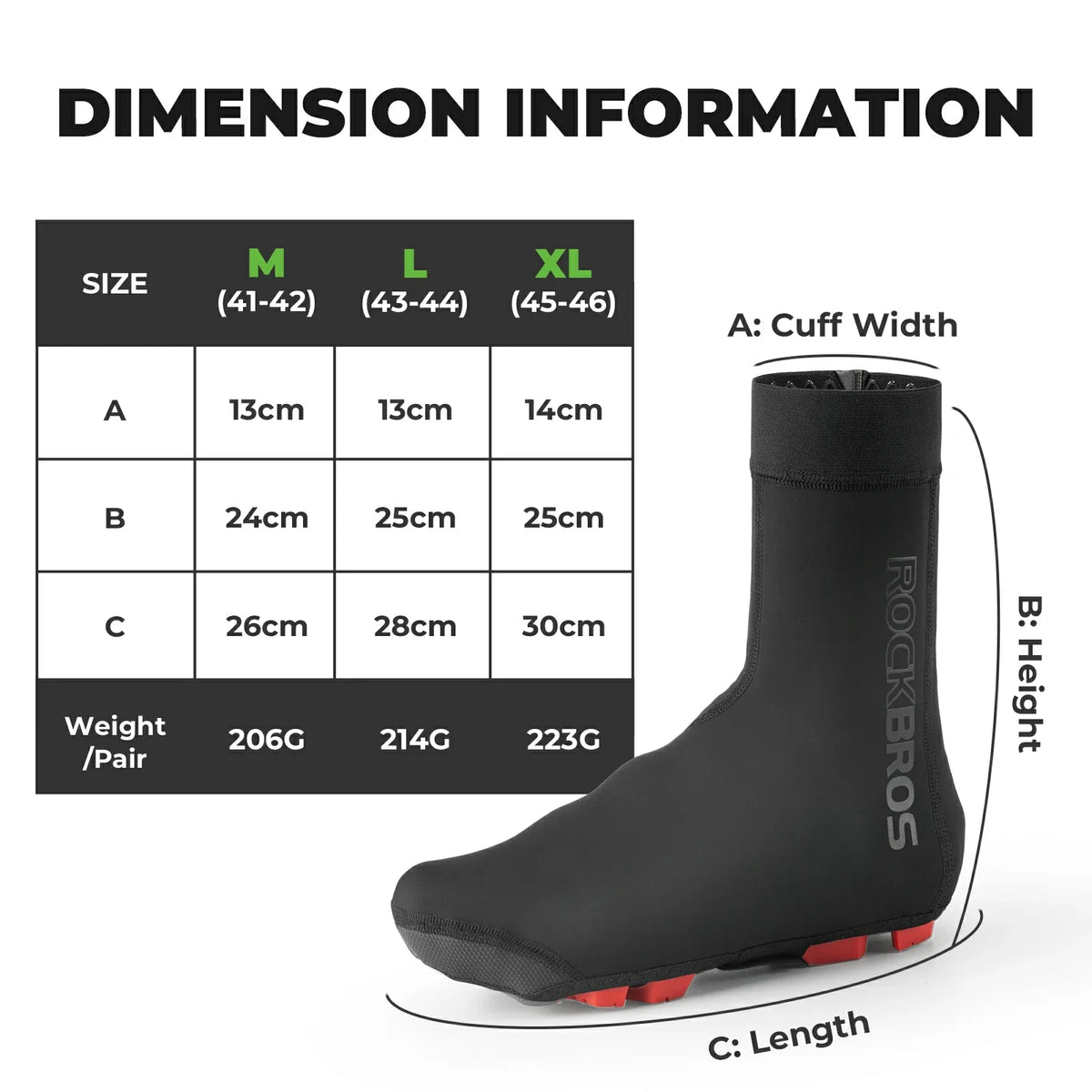 ROCKBROS Cubrezapatillas para Bicicleta Impermeable Shoecover Protección contra el Frío para Ciclismo
