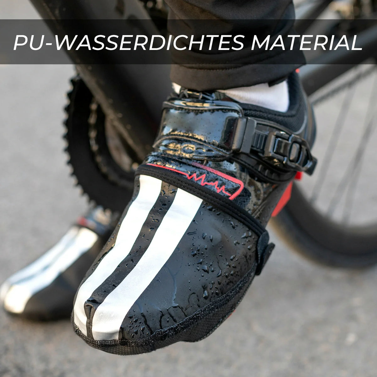 ROCKBROS Cubrezapatillas Bicicleta Impermeables Cubrebotas Cortavientos Reflectantes