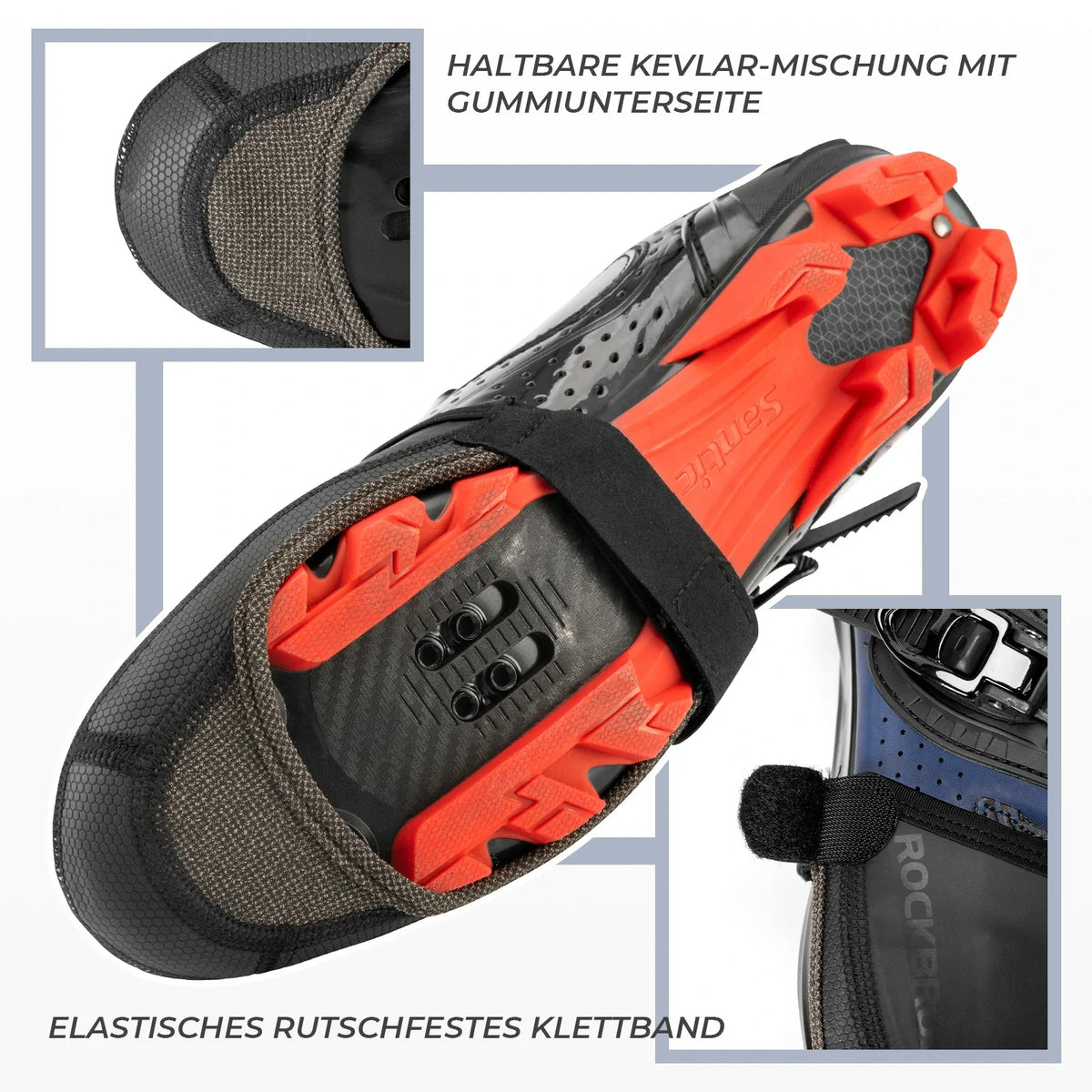 ROCKBROS Cubrezapatillas Bicicleta Impermeables Cubrebotas Cortavientos Reflectantes