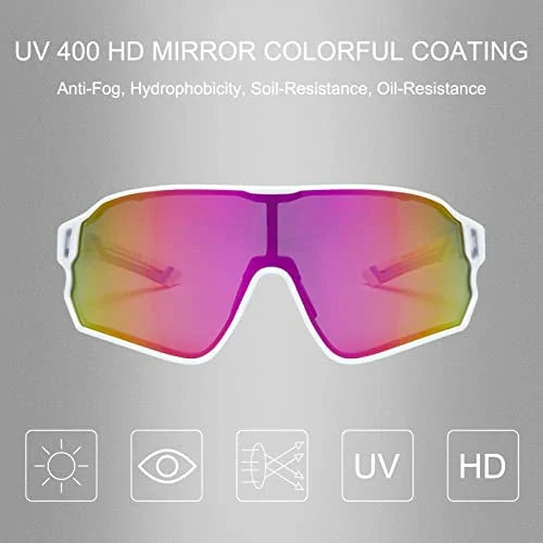 ROCKBROS Gafas de sol deportivas polarizadas para ciclistas (protección UV)