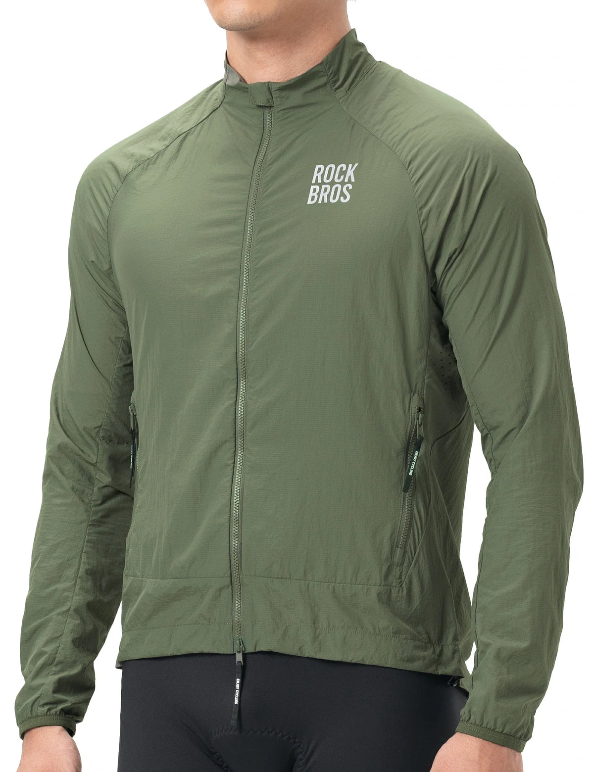 ROCKBROS Chaqueta de ciclismo cortavientos, ligera, transpirable, de secado rápido, plegable
