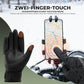 ROCKBROS Guantes de invierno para bicicleta con pantalla táctil - Térmicos acolchados y reflectantes