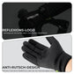 ROCKBROS Guantes de invierno para bicicleta con pantalla táctil - Térmicos acolchados y reflectantes