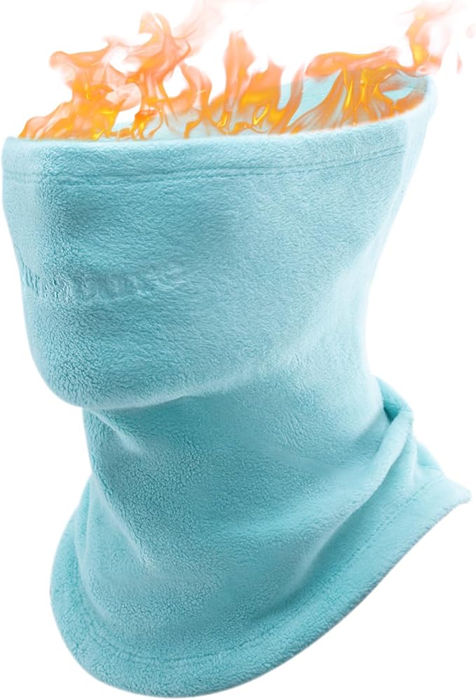 Qunature Calentador de Cuello de Invierno Bufanda de Tubo de esquí Polar Grueso a Prueba de Viento Transpirable Bufanda térmica para el Cuello Mujeres y Hombres para Deportes al Aire Libre Esquí Correr Ciclismo Snowboard