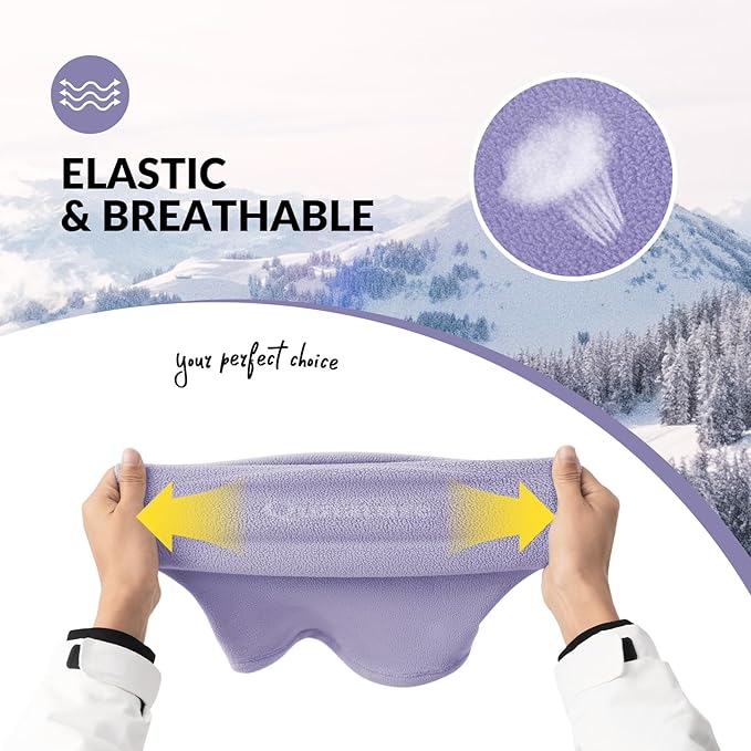 Qunature Calentador de Cuello de Invierno Bufanda de Tubo de esquí Polar Grueso a Prueba de Viento Transpirable Bufanda térmica para el Cuello Mujeres y Hombres para Deportes al Aire Libre Esquí Correr Ciclismo Snowboard