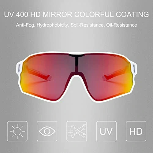ROCKBROS Gafas de sol deportivas polarizadas para ciclistas (protección UV)