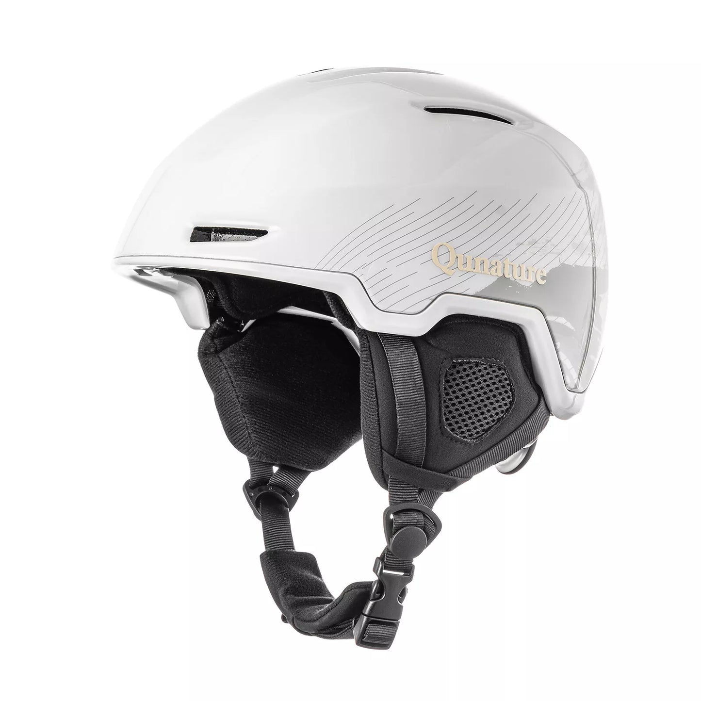 Qunature casco de snowboard/esquí con orejeras casco de snowboard para mujeres y hombres 54-61cm