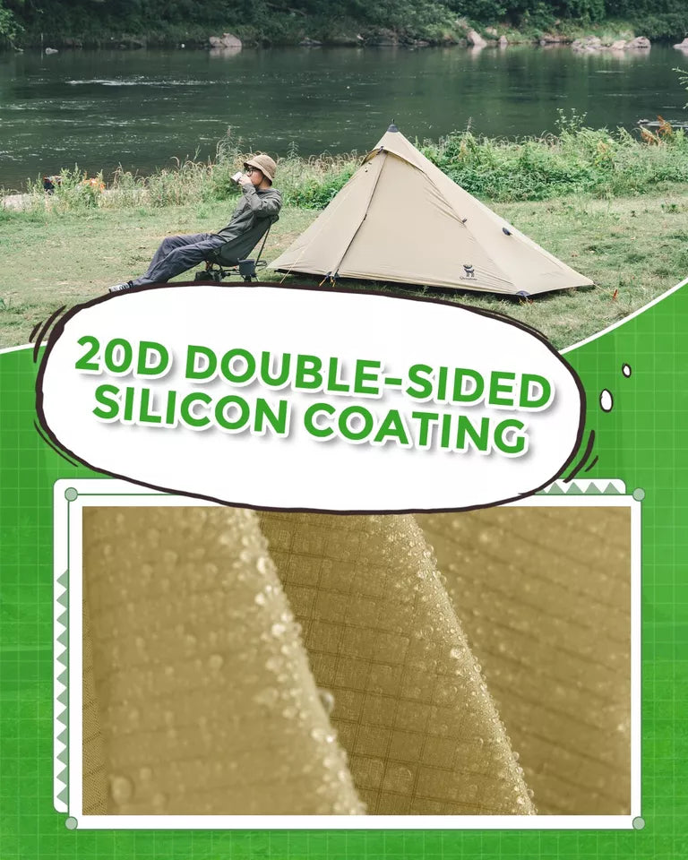 Tienda de campaña Qunature Tienda de campaña para 1 persona Tienda de campaña ultraligera Impermeable 230*180 cm