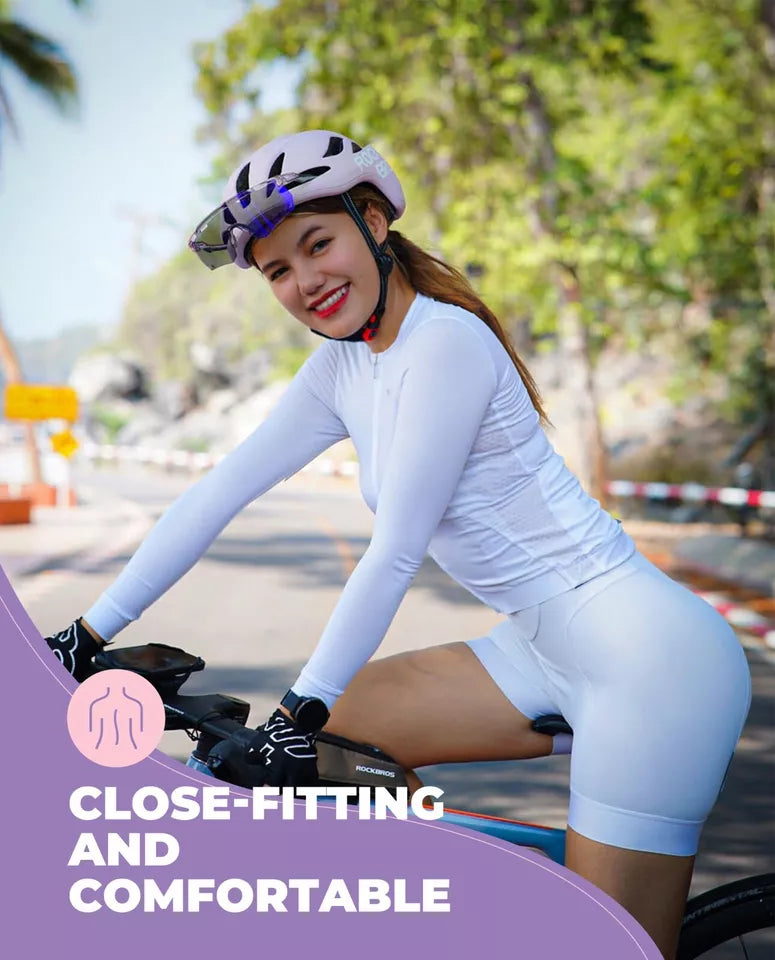 Camiseta de ciclismo ROCKBROS TVI ropa de bicicleta de manga larga transpirable para mujer