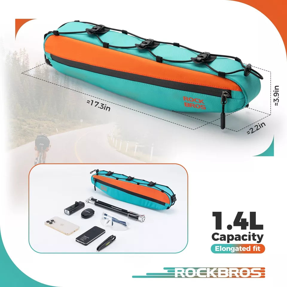 ROCKBROS bolsa de bicicleta bolsa de cuadro tubo inferior