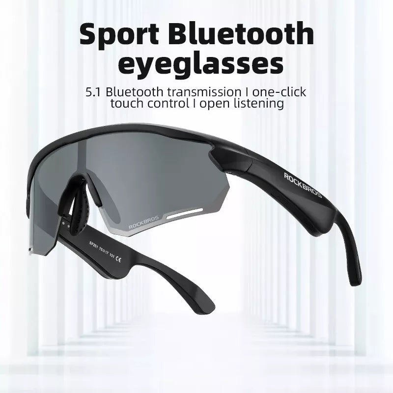 ROCKBROS Gafas Electrónicas Bluetooth Bicicleta Motocicleta Coche Correr Al Aire Libre TAC