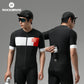 ROCKBROS Maillot de ciclismo para hombre de manga corta en diseño colorblock