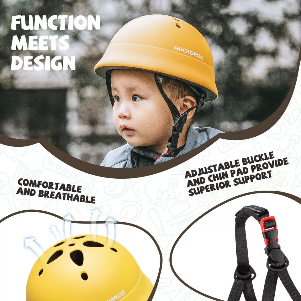 ROCKBROS Casco de bicicleta para niños, casco protector, casco deportivo juvenil, casco para niños de 48-52 cm