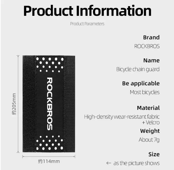 Vainas de protección del cuadro de bicicleta ROCKBROS Protege contra la fricción causada por las cadenas.