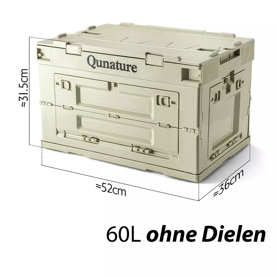 Qunature Caja de Camping Organizador Plegable Caja de Camping Caja de Almacenamiento 26/55/60L