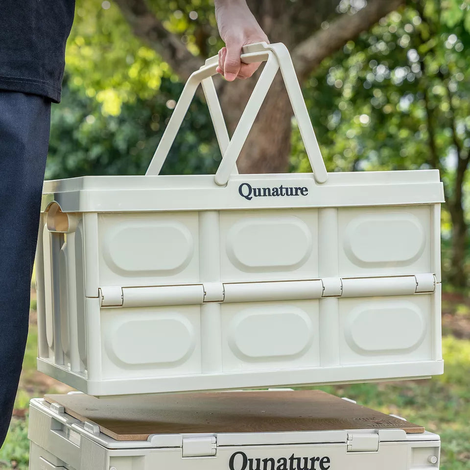 Qunature Caja de Camping Organizador Plegable Caja de Camping Caja de Almacenamiento 26/55/60L