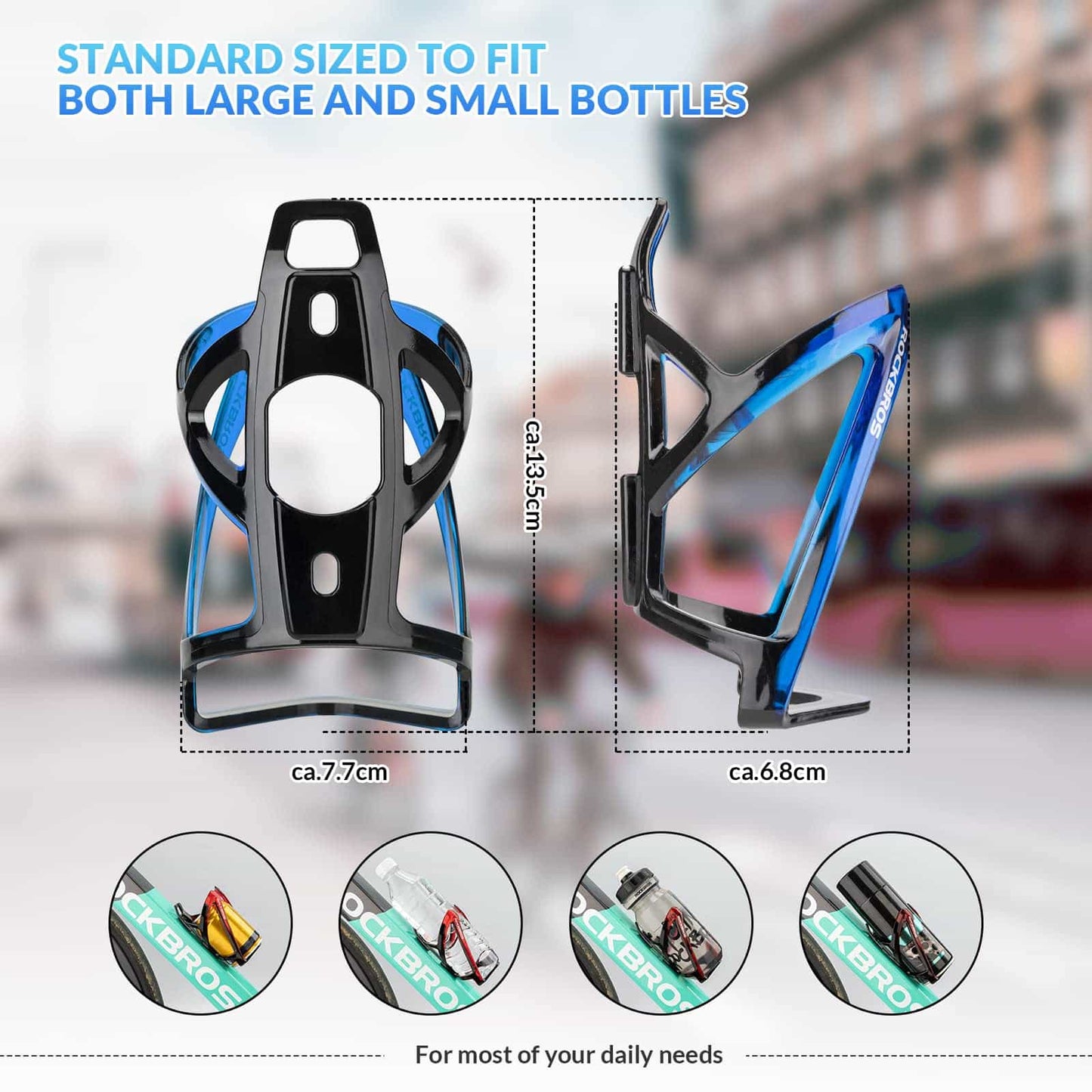 Portabidón ligero para bicicleta de PC de 35 g ROCKBROS