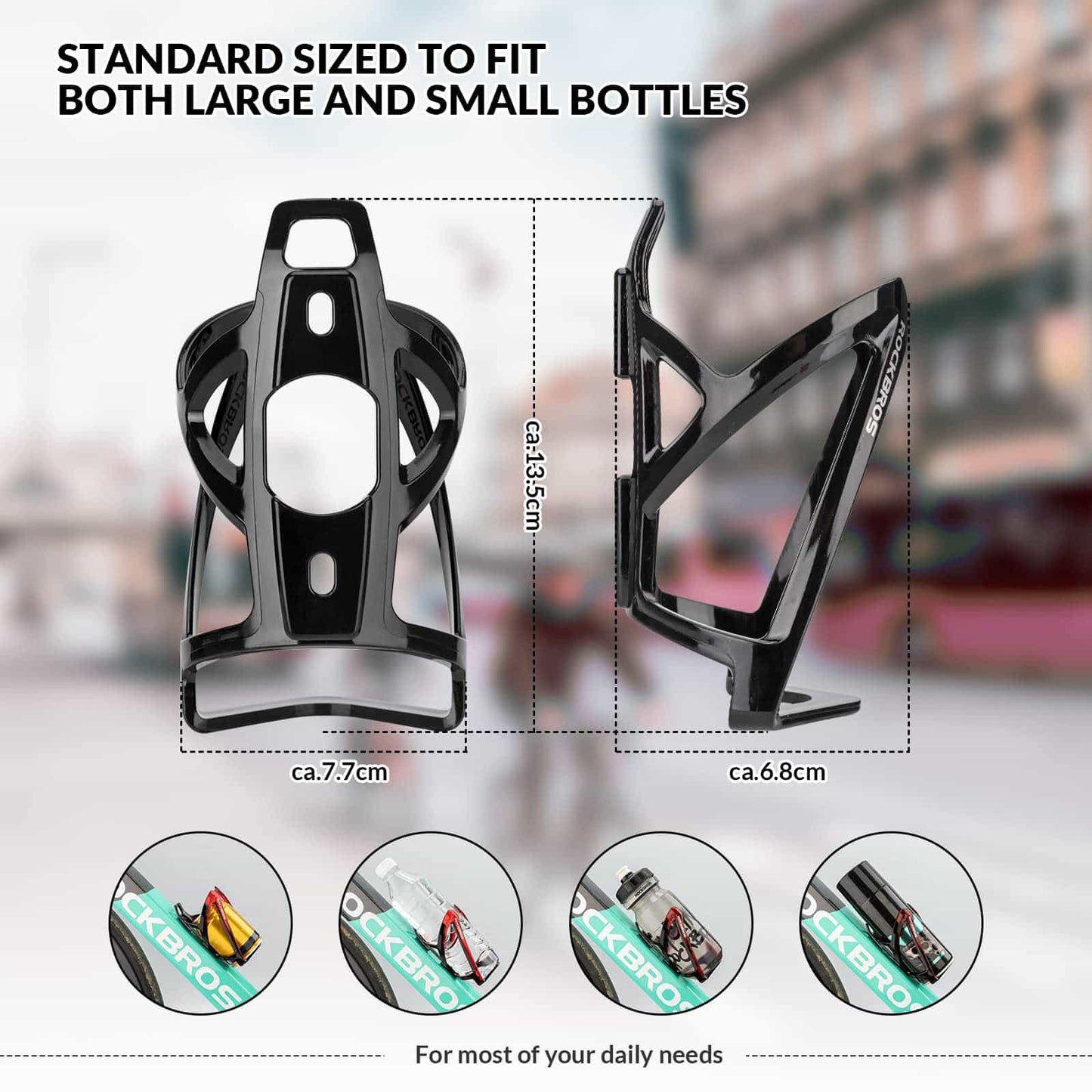 Portabidón ligero para bicicleta de PC de 35 g ROCKBROS