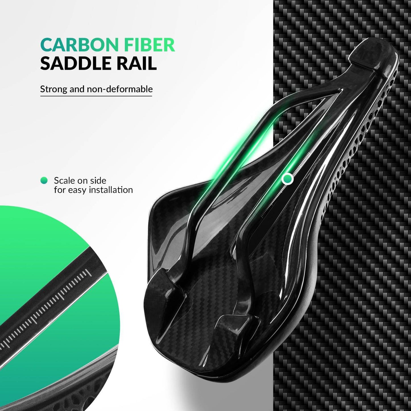Sillín de bicicleta de carretera de carbono impreso en 3D, ultraligero, amortiguador, ergonómico, ROCKBROS