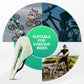 Sillín de bicicleta de carretera de carbono impreso en 3D, ultraligero, amortiguador, ergonómico, ROCKBROS