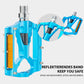 Pedales de bicicleta de aluminio de 9/16 pulgadas con dos reflectores de PVC ROCKBROS