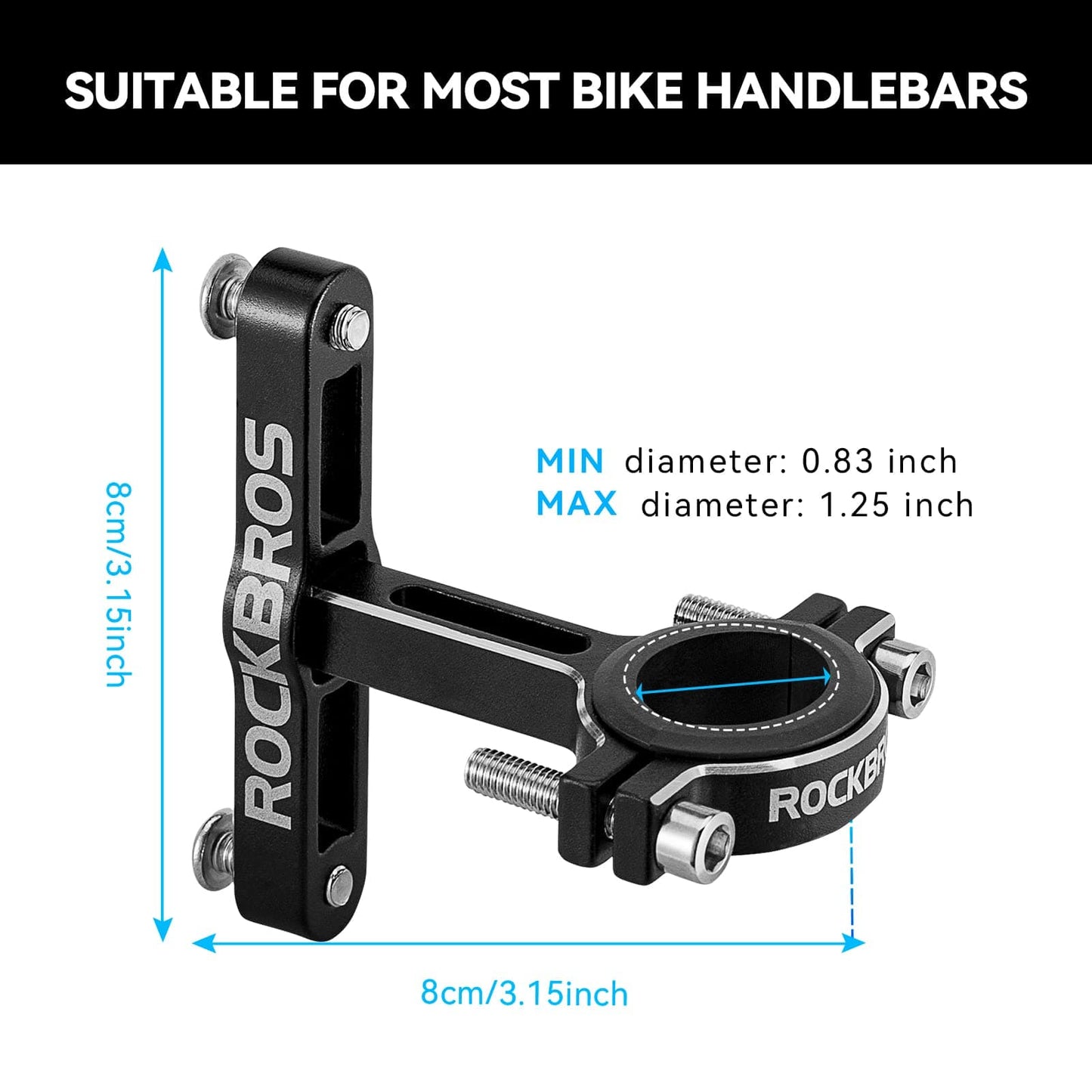 Adaptador universal de portabotellas de aluminio para bicicletas y motocicletas ROCKBROS