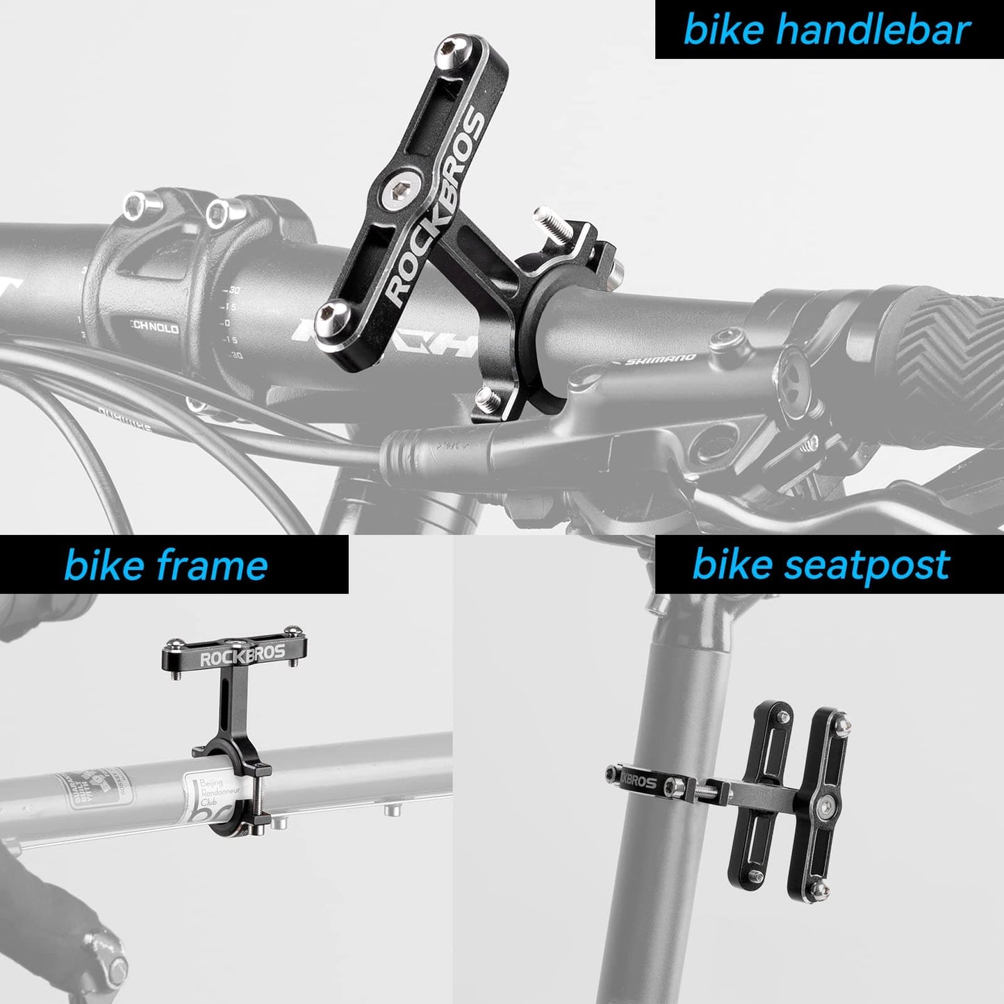 Adaptador universal de portabotellas de aluminio para bicicletas y motocicletas ROCKBROS