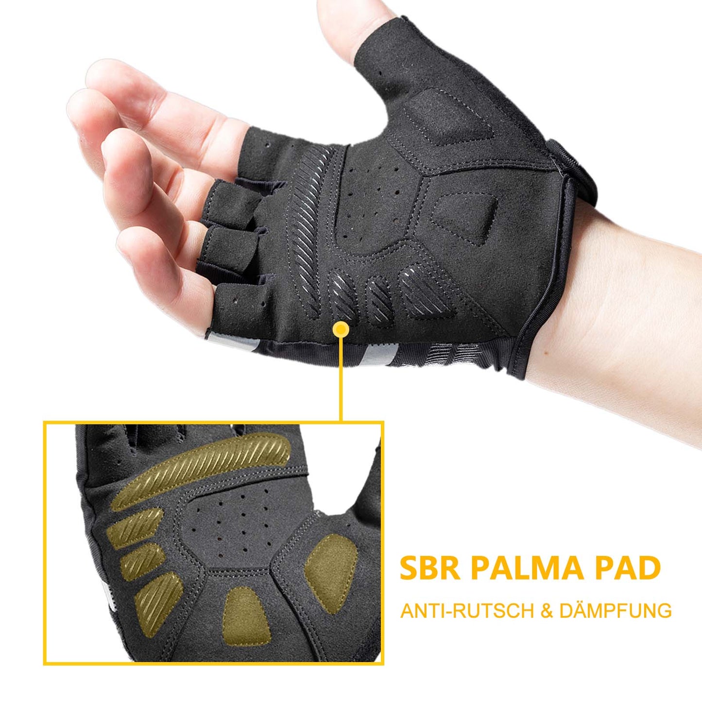Guantes de equitación antideslizantes con dedos reflectantes, tallas S-XXL, ROCKBROS
