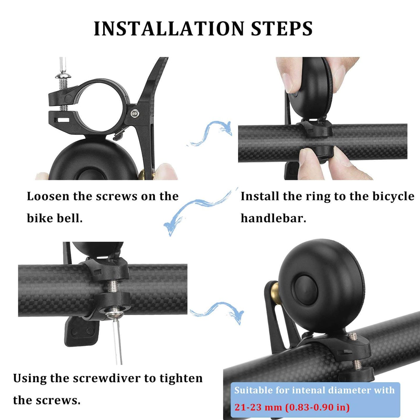 Timbre de bicicleta clásico de latón, mini timbres para bicicleta, 1 o 2 tonos ROCKBROS