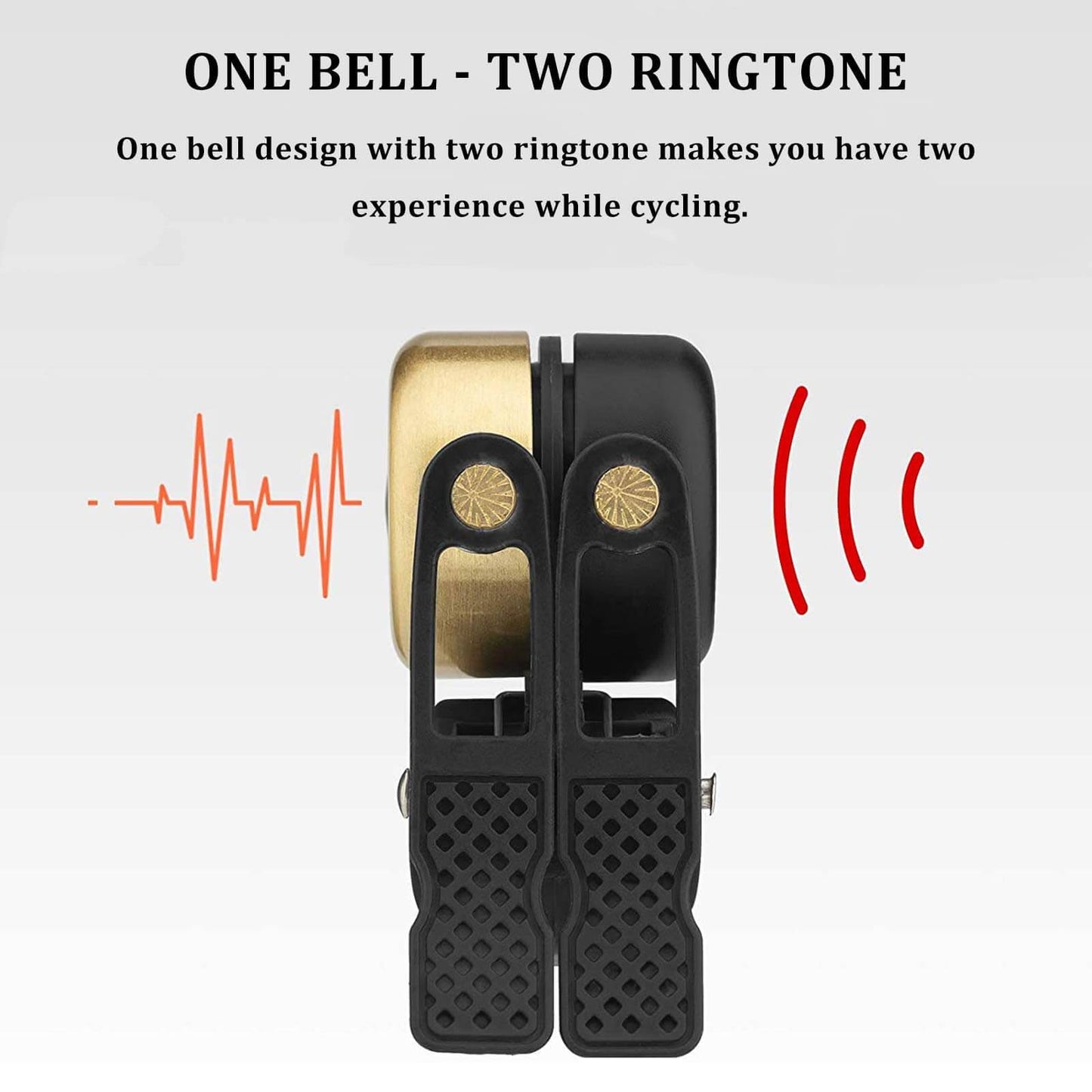 Timbre de bicicleta clásico de latón, mini timbres para bicicleta, 1 o 2 tonos ROCKBROS