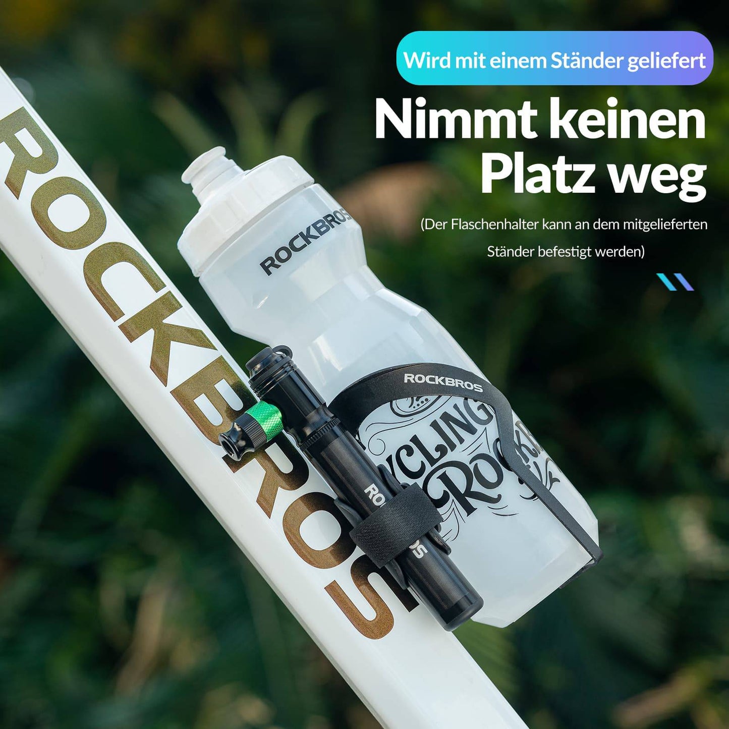 Bomba de bicicleta de CO2 110 PSI aluminio mini bomba negra ROCKBROS