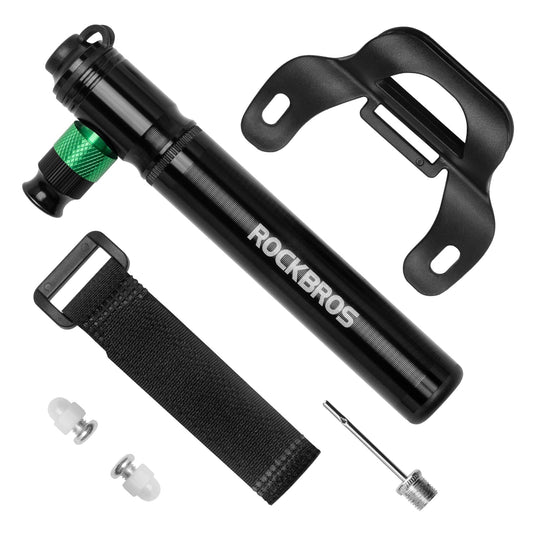 Bomba de bicicleta de CO2 110 PSI aluminio mini bomba negra ROCKBROS