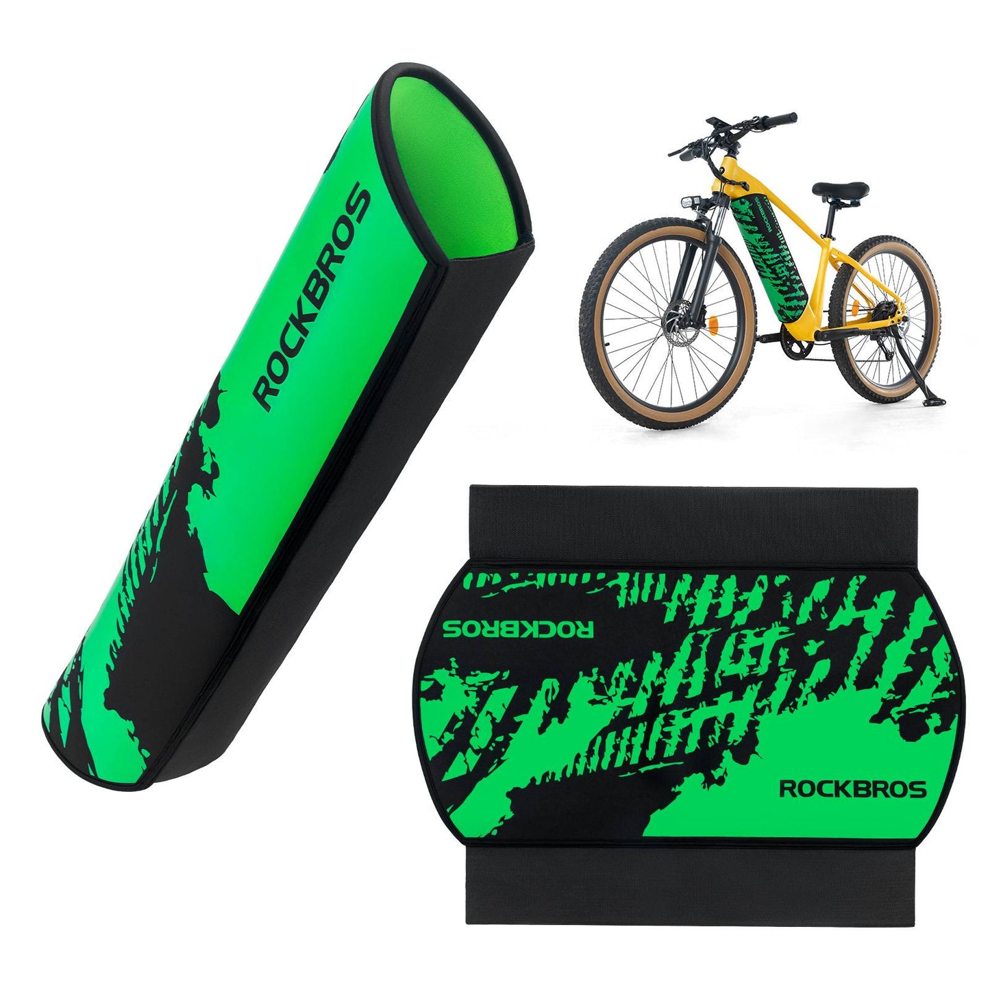 Protección de pintura para batería de bicicleta eléctrica integrada en el cuadro, protección contra el frío, ROCKBROS