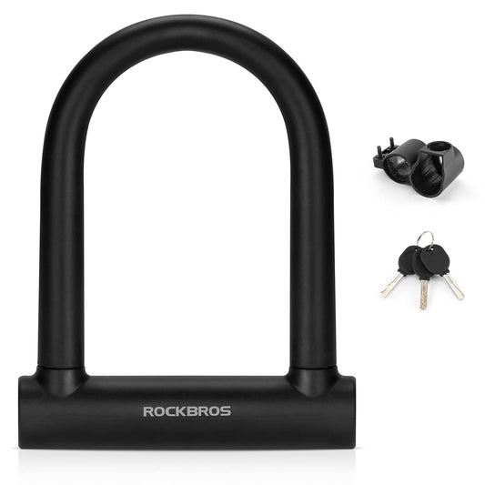 Candado en U de aleación ROCKBROS para bicicletas y motocicletas