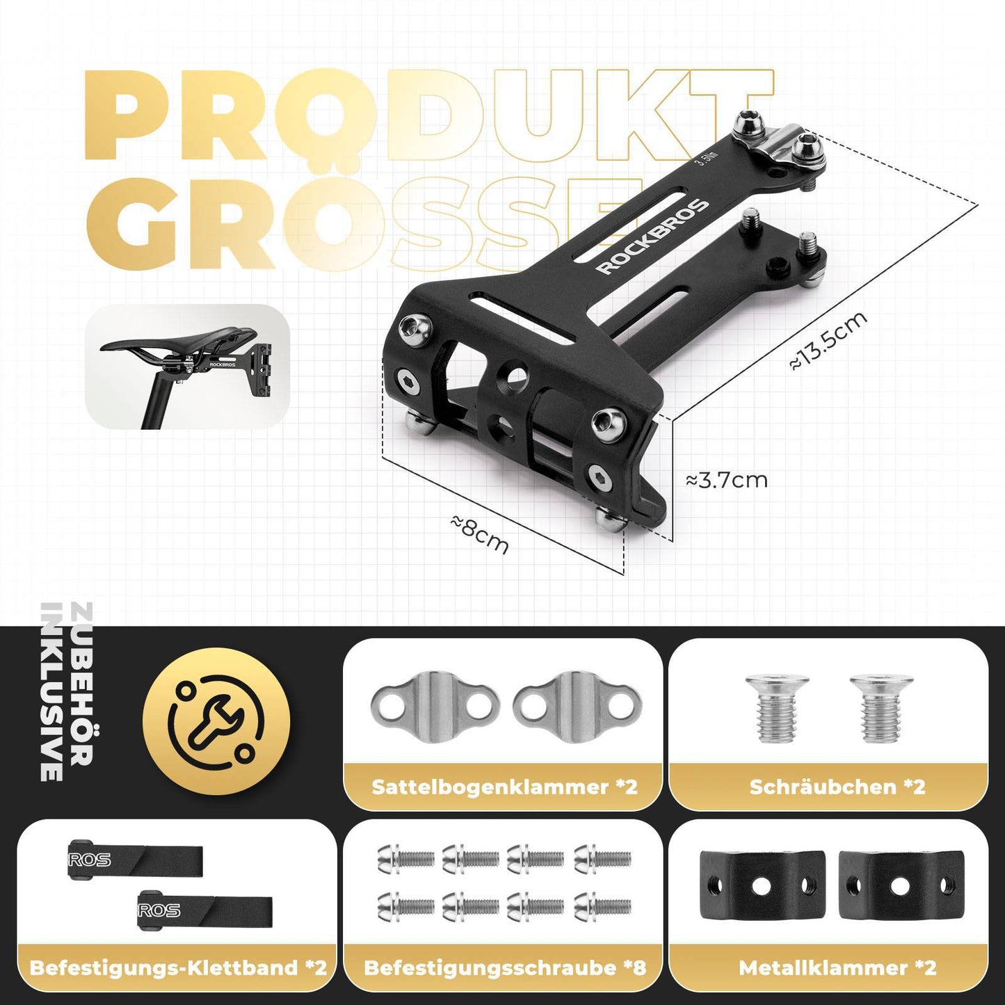 Adaptador de portabotellas para bicicleta de aluminio con montaje ajustable ROCKBROS