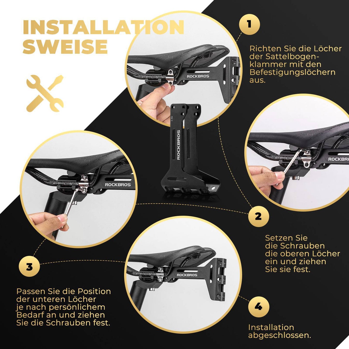 Adaptador de portabotellas para bicicleta de aluminio con montaje ajustable ROCKBROS