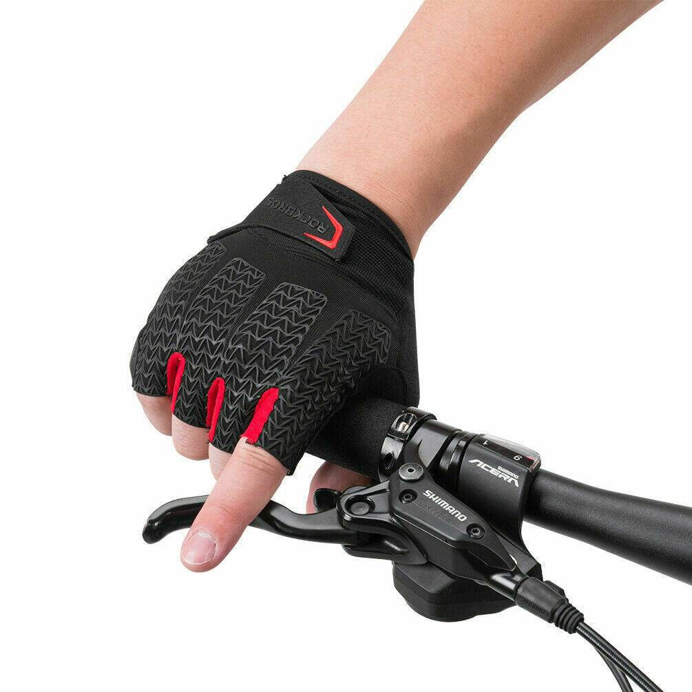 Guantes de ciclismo para mujer y hombre, guantes de ciclismo de medio dedo ROCKBROS